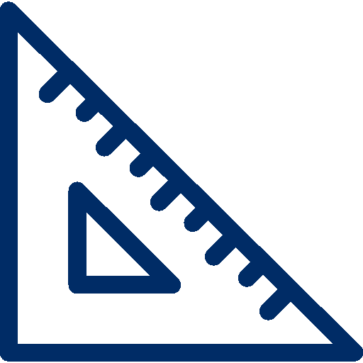 ruler triangle icon